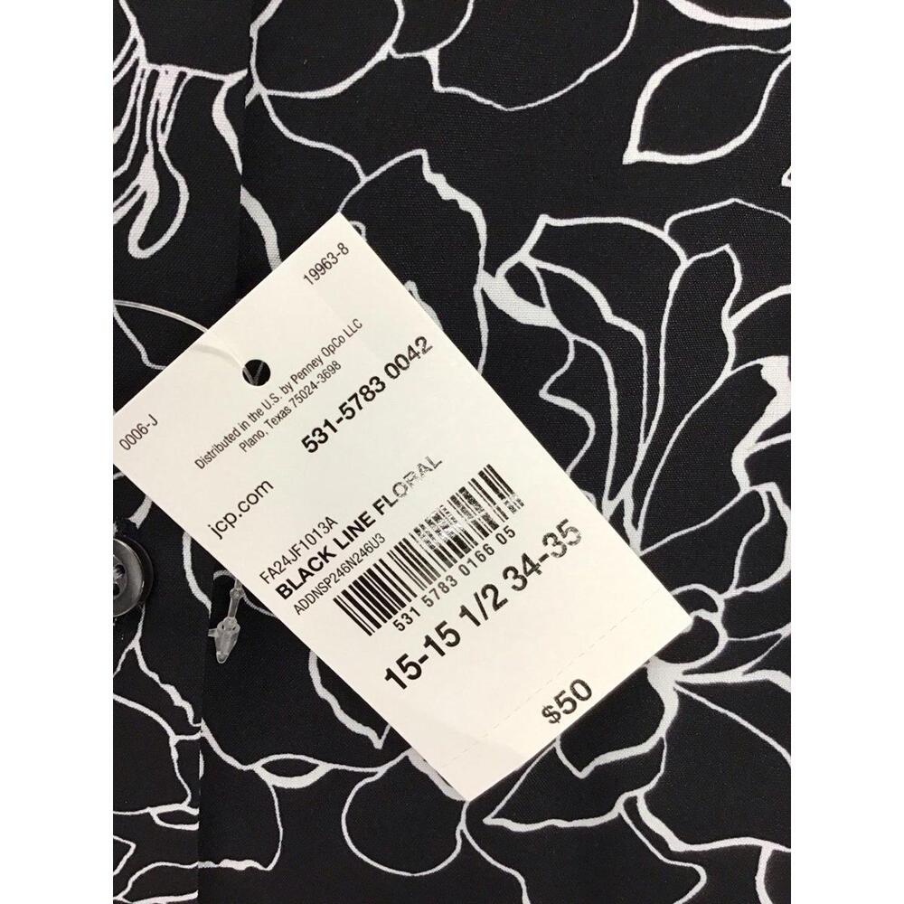 Men’s j. Ferrar 360 stretch short sleeve button down size M 34-35, 15-15.5 black - Picture 5 of 6